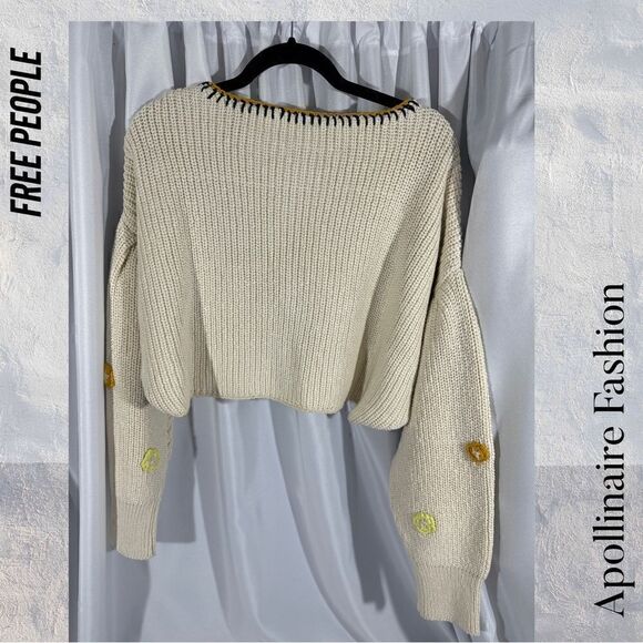 FREE PEOPLE DAHLIA CROCHET PULLOVER TOP NEW SMALL AND XS AVAILABLE - Picture 8 of 9